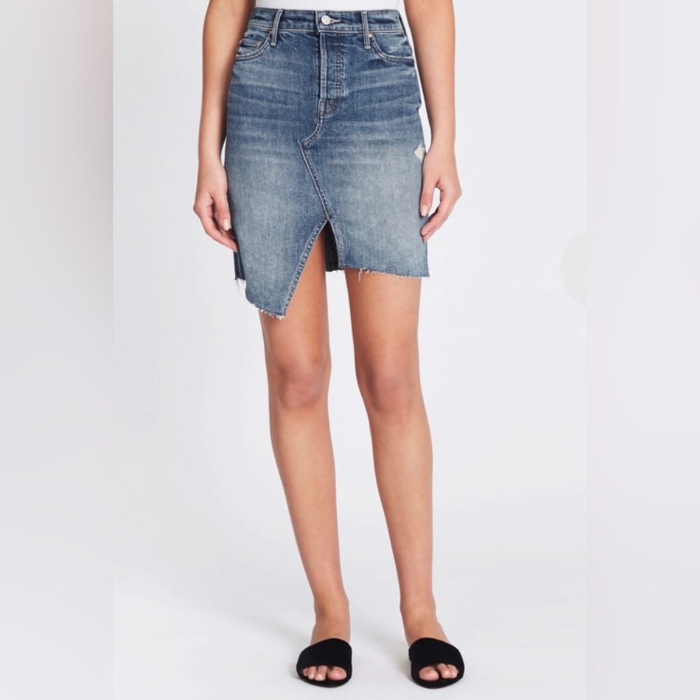 Mother Superior The Tomcat Slide Mini Fray Skirt in Better When Its Wrong 28